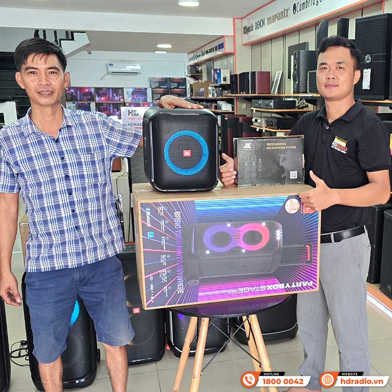 Loa JBL PartyBox Stage 320, Công Suất 240W, Pin 18h, AUX, Micro, Bluetooth 5.4, IPX4, AI Sound Boost, Auracast, App JBL Partybox-35