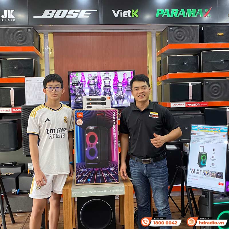 Loa JBL PartyBox Stage 320, Công Suất 240W, Pin 18h, AUX, Micro, Bluetooth 5.4, IPX4, AI Sound Boost, Auracast, App JBL Partybox-37