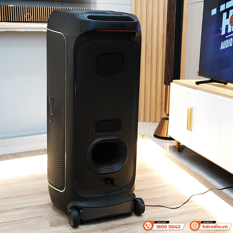 Loa JBL PartyBox Ultimate Chính Hãng, 1100W Dolby Atmos, IPX4, Bluetooth, Wifi, AUX, Mic, Guitar, PartyPad, APP JBL One-8