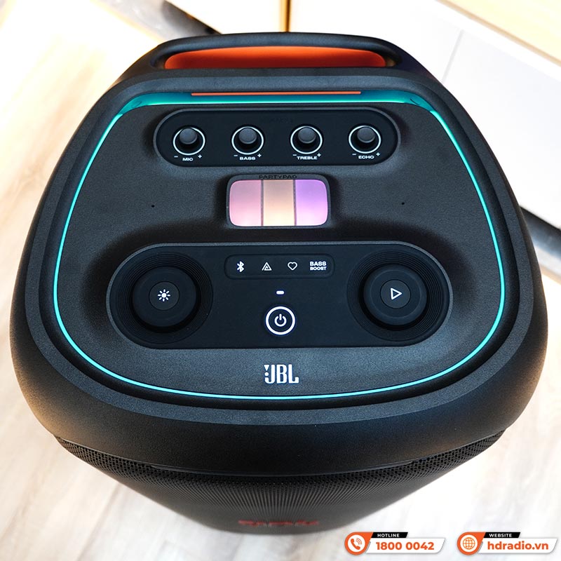 Loa JBL PartyBox Ultimate Chính Hãng, 1100W Dolby Atmos, IPX4, Bluetooth, Wifi, AUX, Mic, Guitar, PartyPad, APP JBL One-14