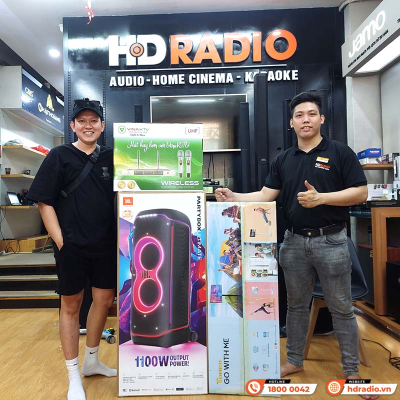 khách hàng mua Loa JBL PartyBox Ultimate chính hãng tại hdradio