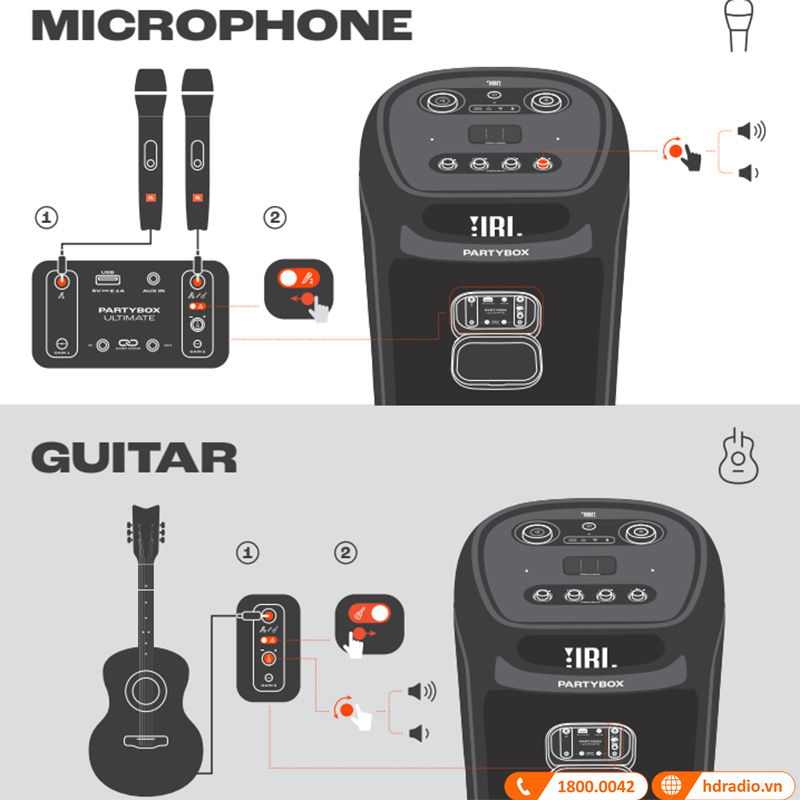 hát karaoke trên loa JBL PartyBox Ultimate