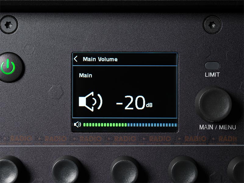 màn hình lcd trên Loa JBL PRX ONE 