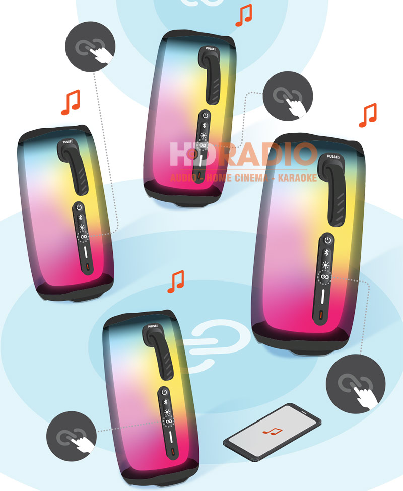 Loa JBL PULSE 5 hướng dẫn kết nối nhiều loa