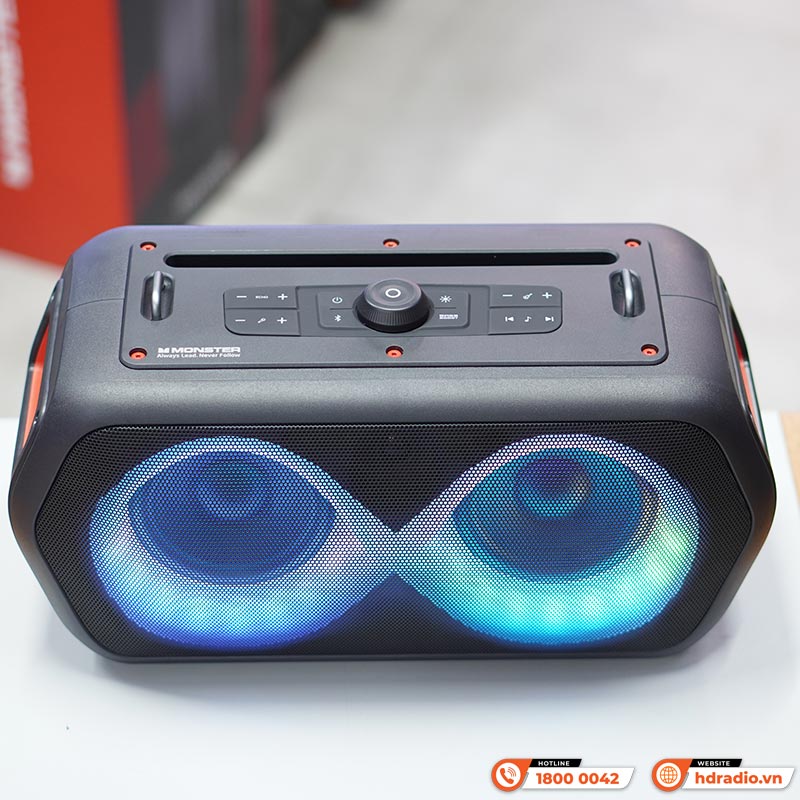Loa Monster Musicbox Go, Công suất 80W, Bluetooth 5.1, Kèm 2 Tay Mic-8