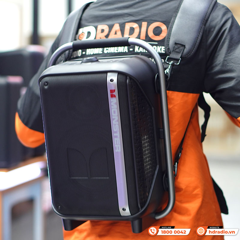 Loa Monster Party Go 20 (MS22142 TRAVELER), Công suất 160W, Bluetooth 5.3, Pin 8h, AUX IN, UDiskTF, Mic, Live-8
