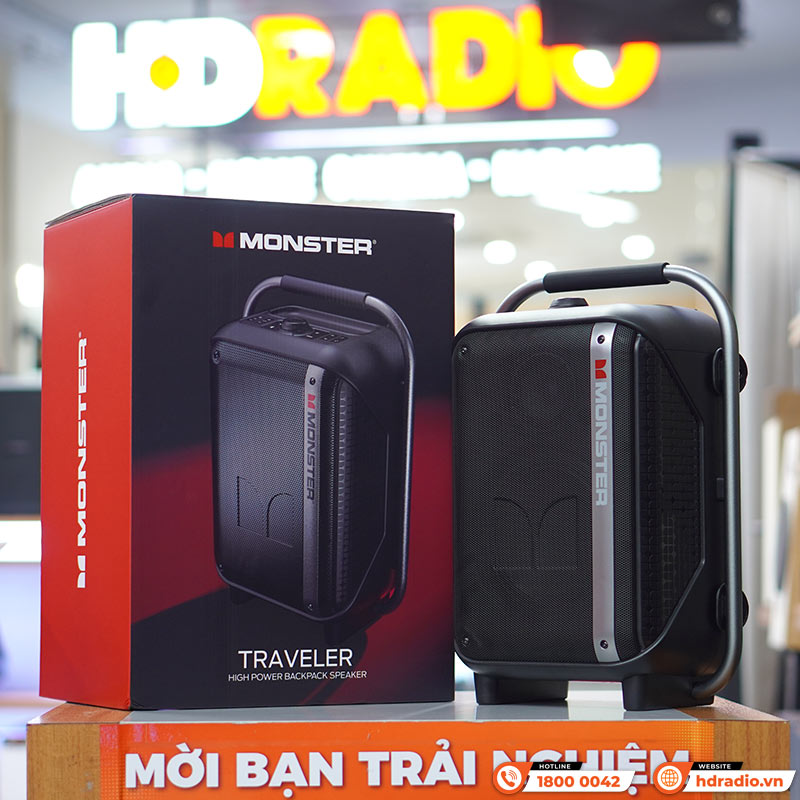 Loa Monster Party Go 20 (MS22142 TRAVELER), Công suất 160W, Bluetooth 5.3, Pin 8h, AUX IN, UDiskTF, Mic, Live-1