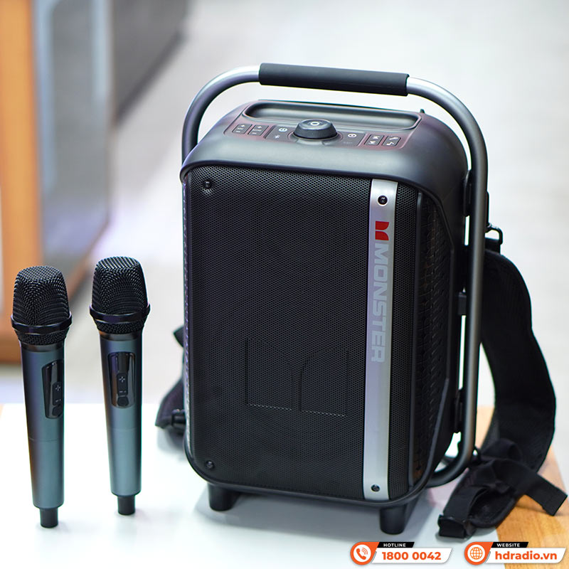 Loa Monster Party Go 20 (MS22142 TRAVELER), Công suất 160W, Bluetooth 5.3, Pin 8h, AUX IN, UDiskTF, Mic, Live-15