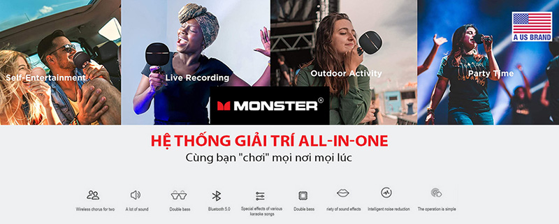 Micro kèm loa Monster M97 ung dung da dang