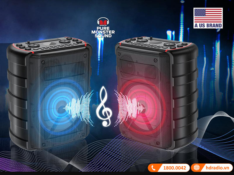 ket noi 2 loa monster party box