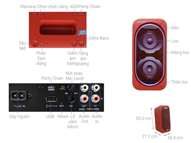 loa bluetooth sony gtk xb60