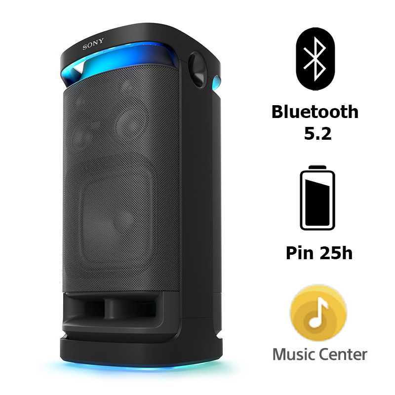 Loa Sony SRS-XV900, Bluetooth 5.2, Pin 25h, Music Center, Bluetooth, AUX