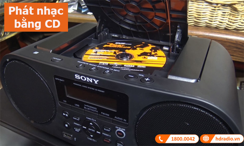 loa + đầu CD Sony Boombox ZS-RS60BT đọc đĩa CD