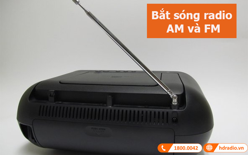 loa + đầu CD Sony Boombox ZS-RS60BT bắt sóng radio