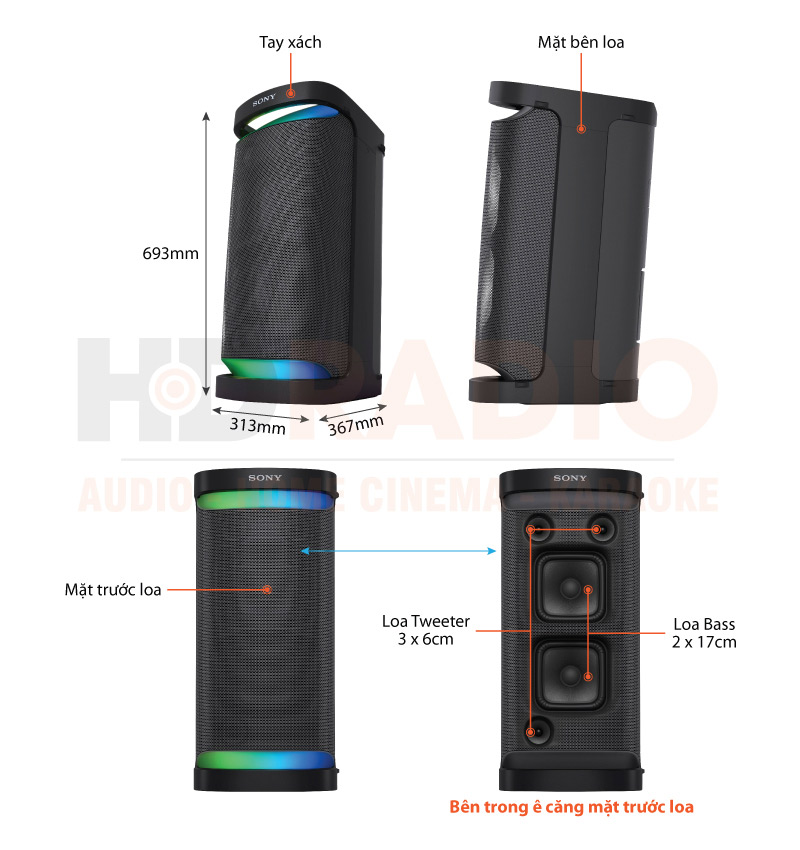 Chú thích Loa Sony SRS-XP700