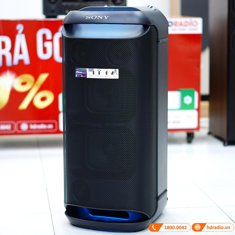 Loa Sony SRS-XV800 Chính Hãng, Pin 25h, Bluetooth, IPX41, AUX In, Optical, Micro, Guitar, Music Center, Fiestable-1