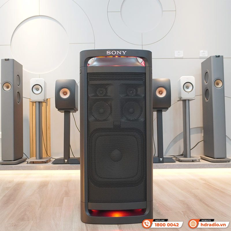 Loa Sony ULT Tower 9 (SRS ULT900) Âm thanh 360 độ ULT DUCT, Pin 25H, Bluetooth 5.3, USB, Optical, Party Connect, App Sony Sound Connect-1