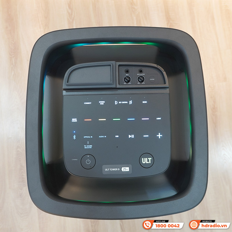 Loa Sony ULT Tower 9 (SRS ULT900) Âm thanh 360 độ ULT DUCT, Pin 25H, Bluetooth 5.3, USB, Optical, Party Connect, App Sony Sound Connect-10