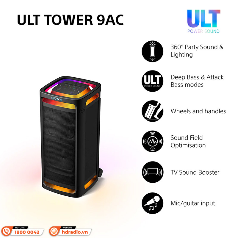 Đặc điểm nổi bật của Loa Sony ULT Tower 9AC