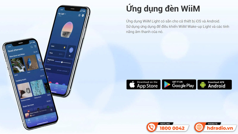 Ứng dụng Loa Wiim Wake up Light