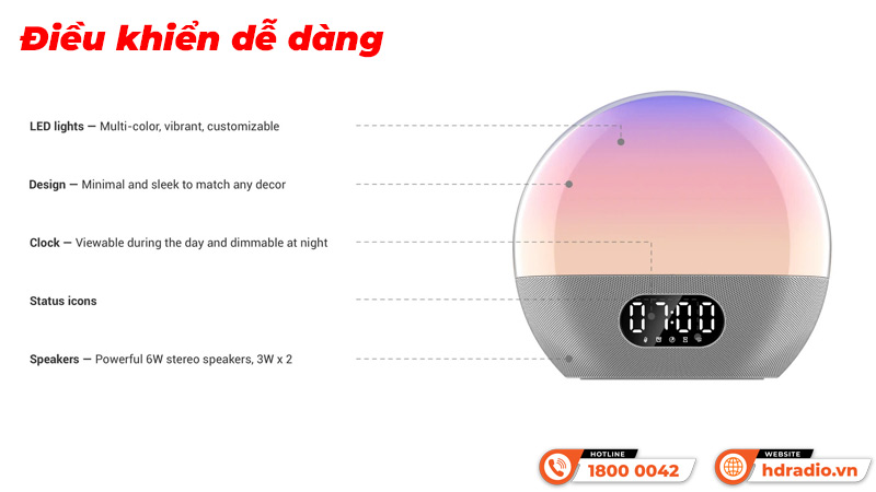 Điều khiển Loa Wiim Wake up Light