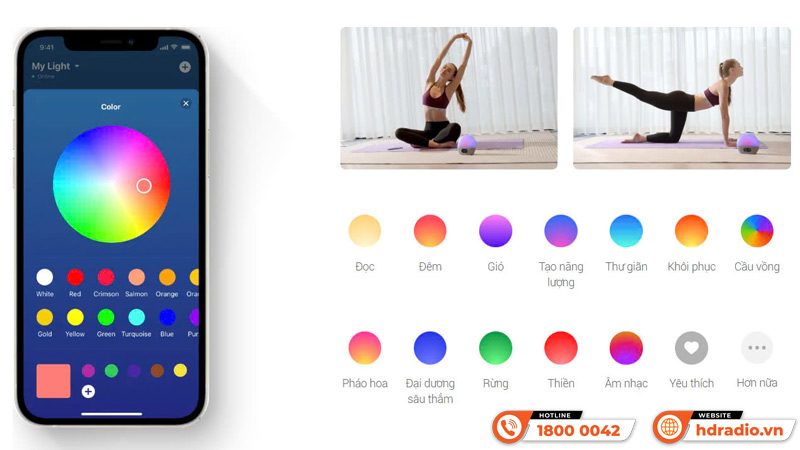 Ánh sáng Loa Wiim Wake up Light