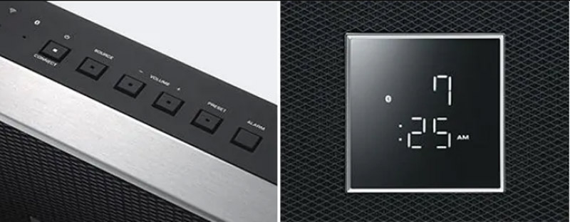 Loa Yamaha ISX80 tich hop dai FM va dong ho bao thuc