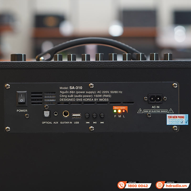 Loa Acrowin SA310, Bass 16cm, Công suất 150W, Bluetooth, Optical, kèm 2 tay mic-17