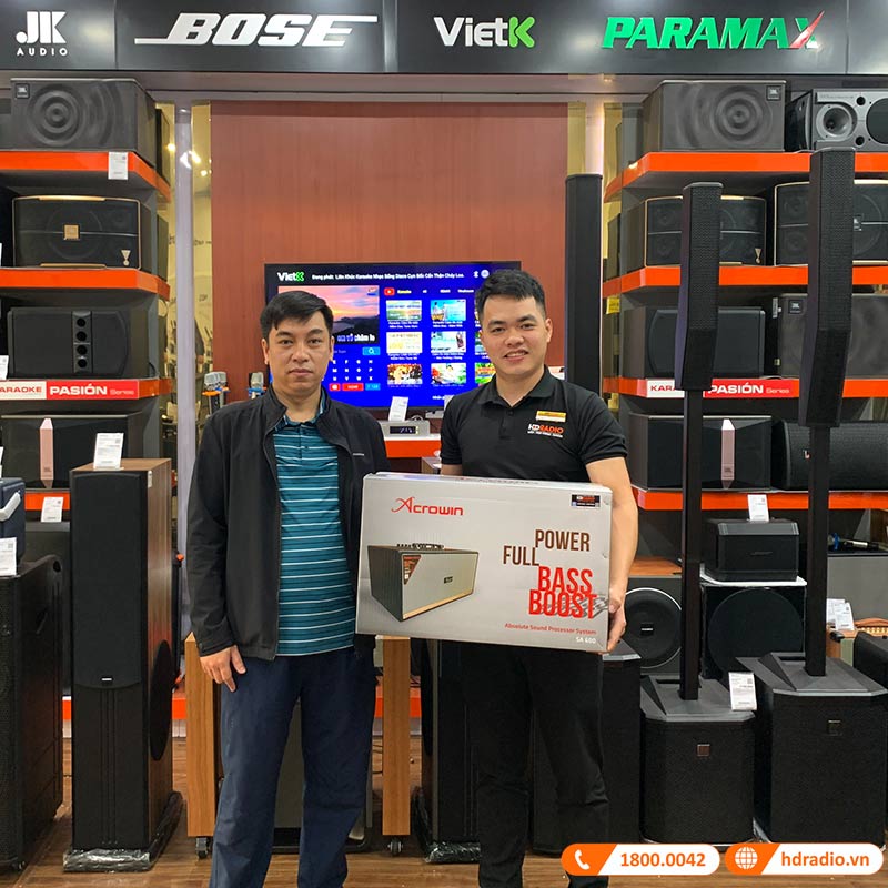 Loa Acrowin SA600, Công Suất 300W, Bluetooth, AUX, Optical, Pin 8 giờ, Guita, USB, Kèm 2 Micro Không Dây-4