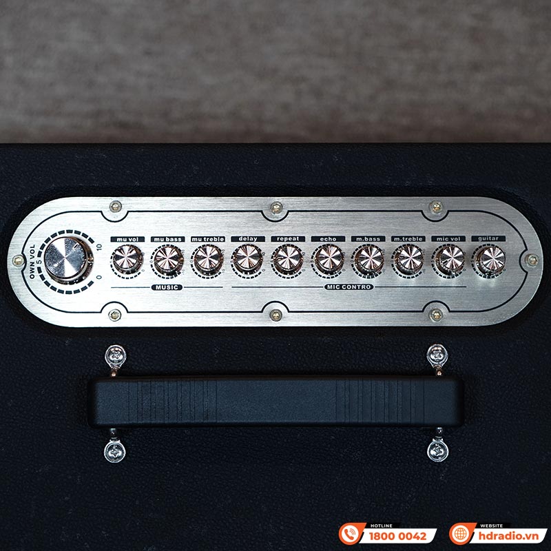 Loa Di Động BossElac SK668, Công Suất 120W, Pin 4-7 giờ, Bluetooth, AUX, USB, Kèm 2 Tay Mic-9