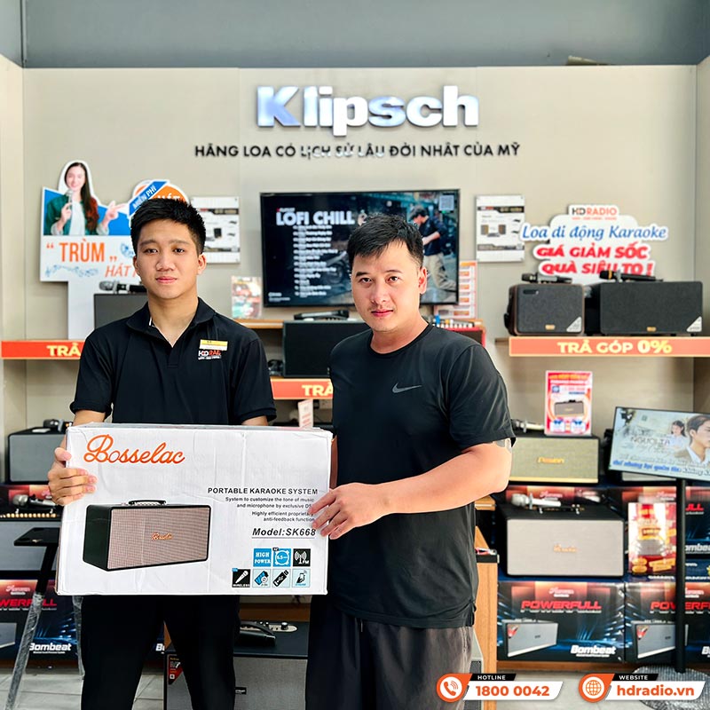 Loa Di Động BossElac SK668, Công Suất 120W, Pin 4-7 giờ, Bluetooth, AUX, USB, Kèm 2 Tay Mic-17