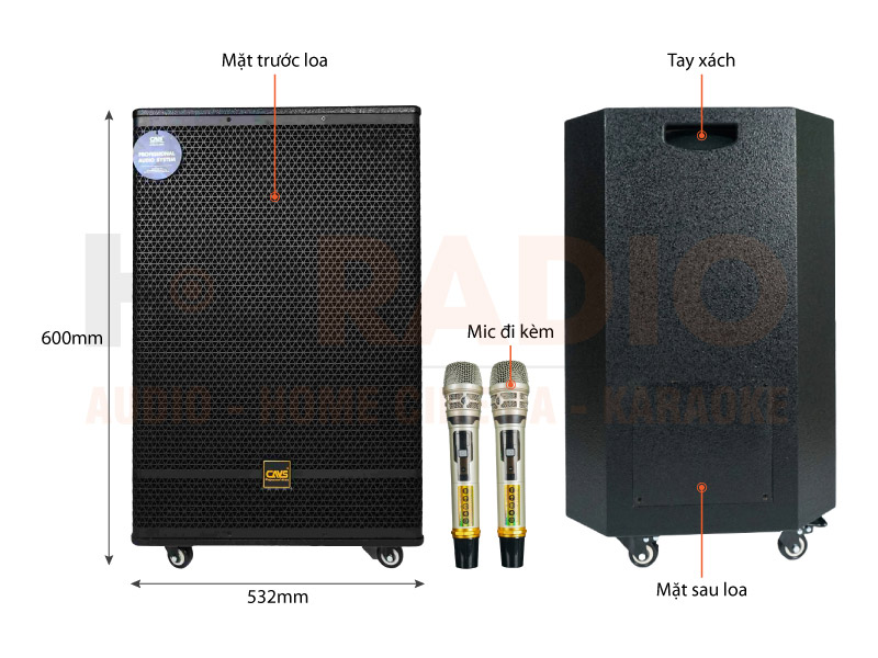 Chú thích Loa kéo CAVS PA18