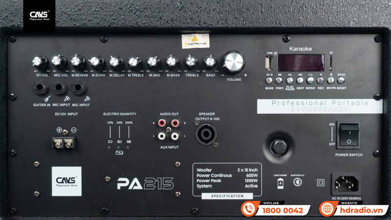 Kết nối Loa kéo CAVS PA215