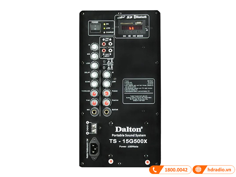 bang dieu chinh loa dalton ts-15g500x