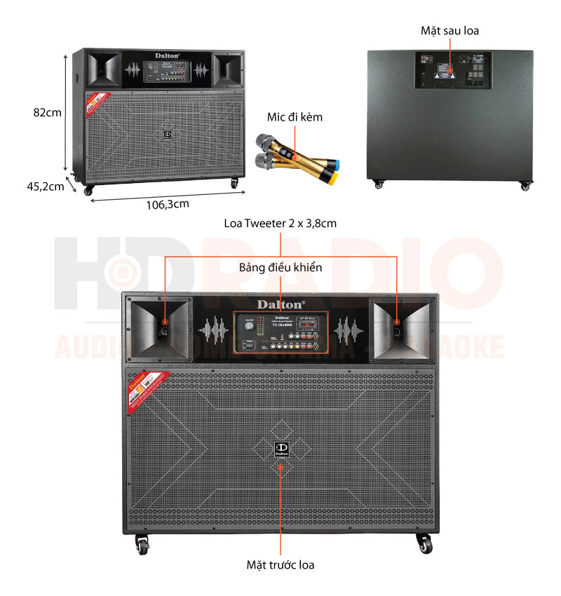 Chú thích loa Dalton TS-18A8000