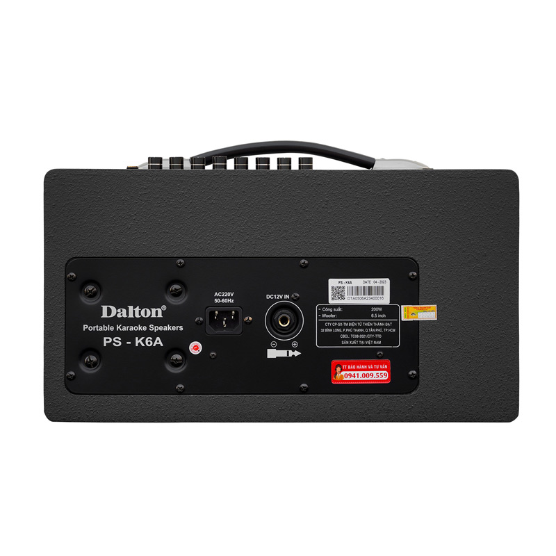 Loa Dalton PS-K6A, Bass 16.5cm, Công suất 200W, Bluetooth 5.0, kèm 2 Mic-2