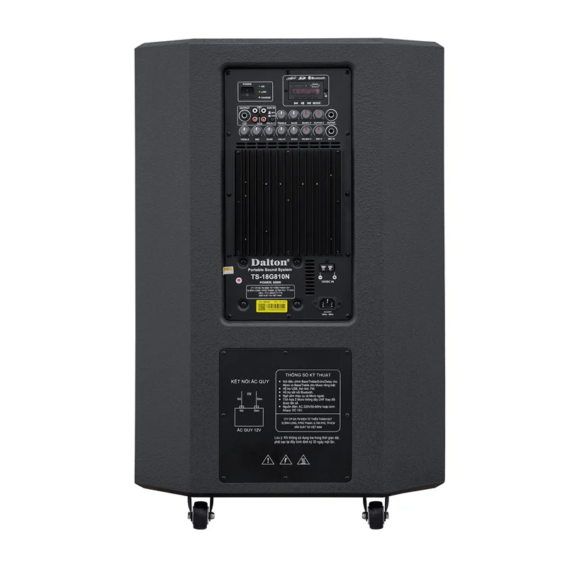 Loa Dalton TS-18G810N, Bass 50cm, Công suất 850W, Bluetooth 5.2, USB, AUX, Kèm 2 MIC UHF-4