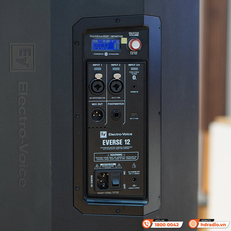 Loa Electro voice Everse 12, Pin 12 giờ, Công Suất 400W, Bass 30cm, 126db, Bluetooth, IP43, Ứng dụng EV-13