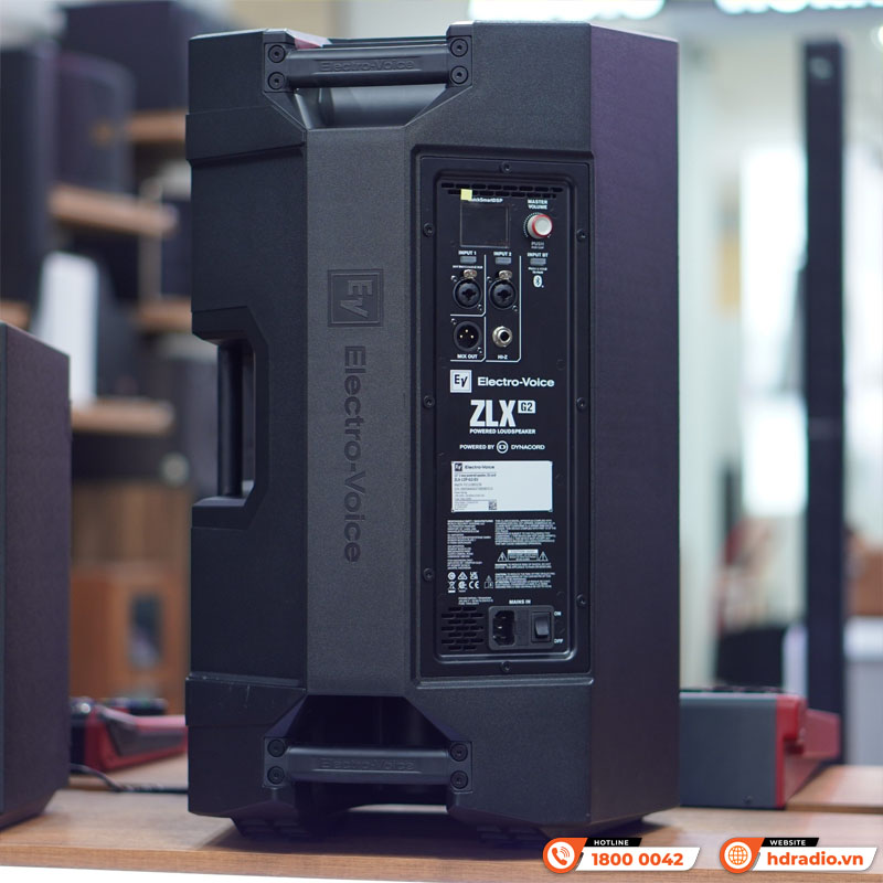 Loa Electro voice ZLX12P-G2, Bass 30cm, Max 1000W, 127db, Bluetooth, XLR, Hi-Z, Mixer 4 kênh-4