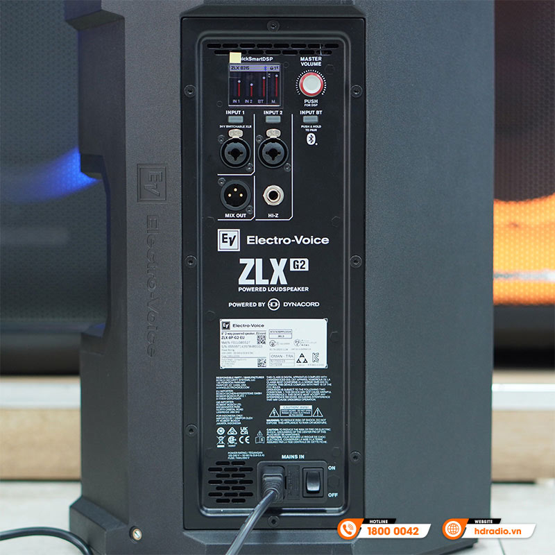 Loa Electro voice ZLX8P-G2, Bass 20cm, Công suất Max 1000W, 126db, Bluetooth, XLR, Hi-Z-10