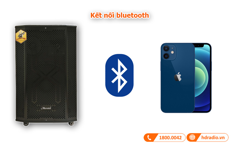 ket noi bluetooth loa microtek F-1600