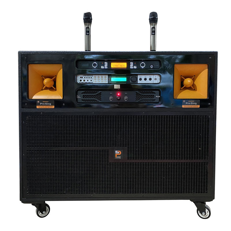 Loa Prosing J97 Pro, Công Suất 1200W, 2 Bass 40 cm, Có 2 Tay Micro (Cắm Điện)