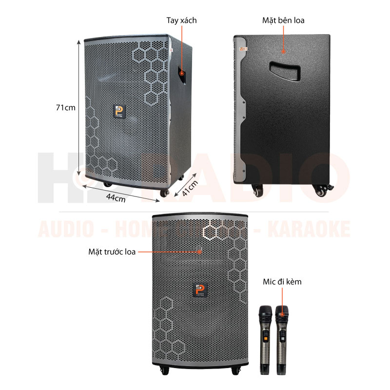 Chú thích Loa kéo ProSing W12 Bee