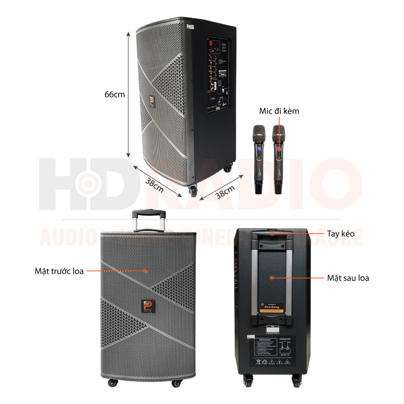 Chú thích Loa kéo ProSing W12 Infinity