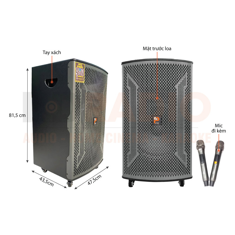 Chú thích Loa kéo ProSing W15-VN