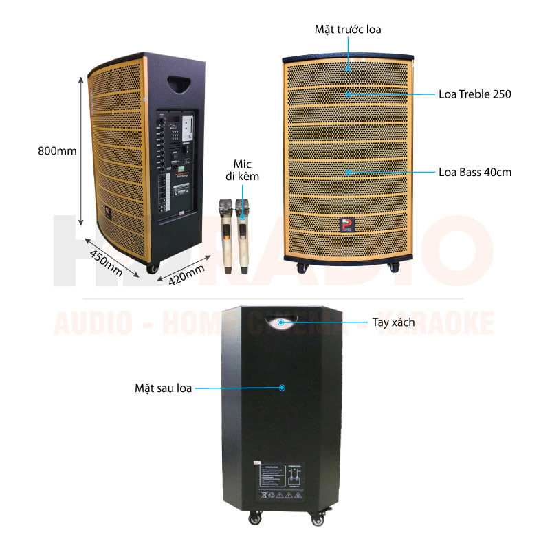 Chú thích Loa ProSing W15A