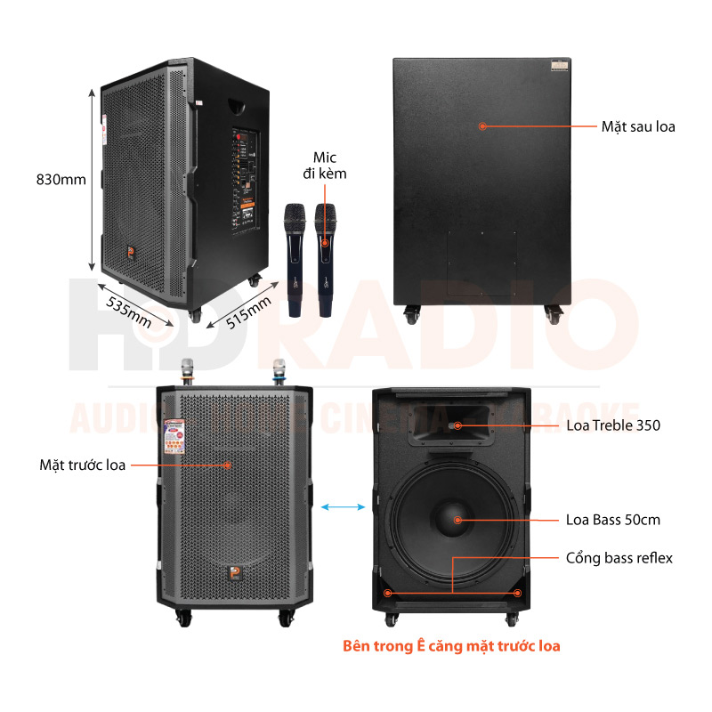 Chú thích Loa ProSing W18C