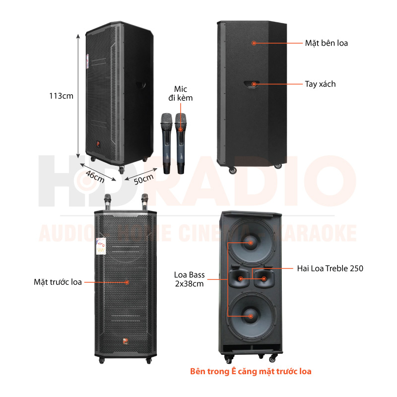 Chú thích Loa ProSing W215B