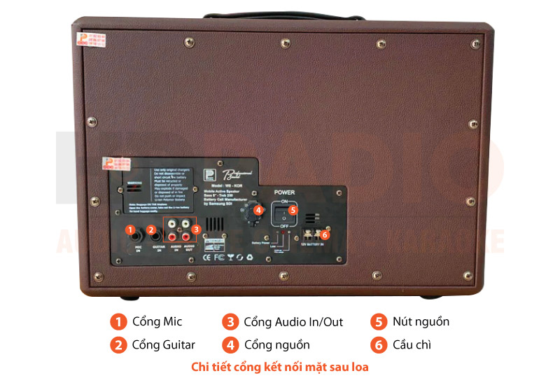 Chú thích Loa ProSing W8 - KOR