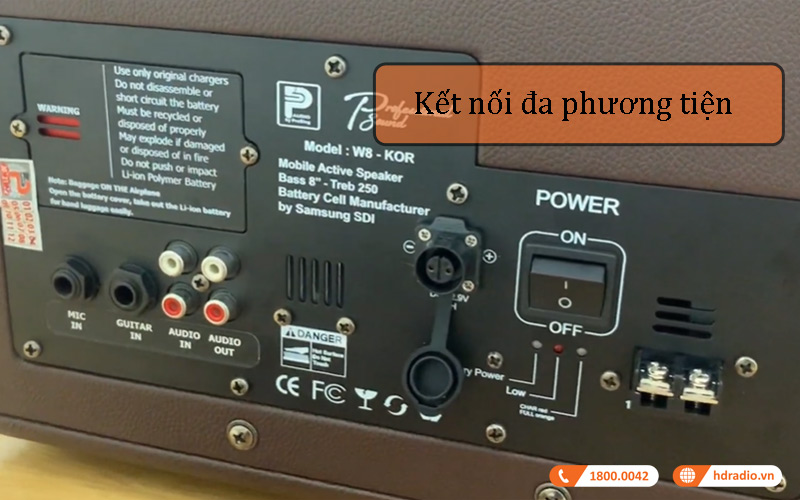 Loa Xách Tay PROSING W8 - KOR ket noi